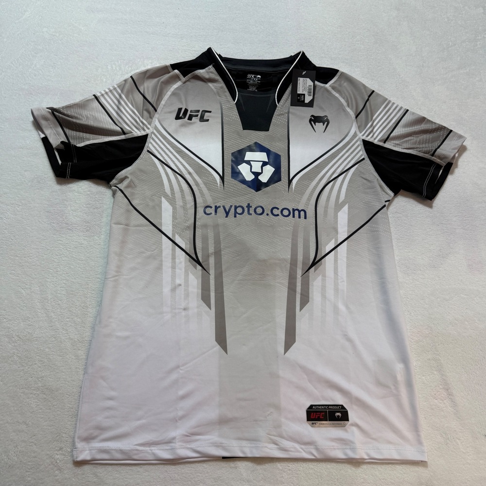 Venum UFC Authentic Fight Night 2.0 Walkout Jersey Mens M White VNMUFC-00145
